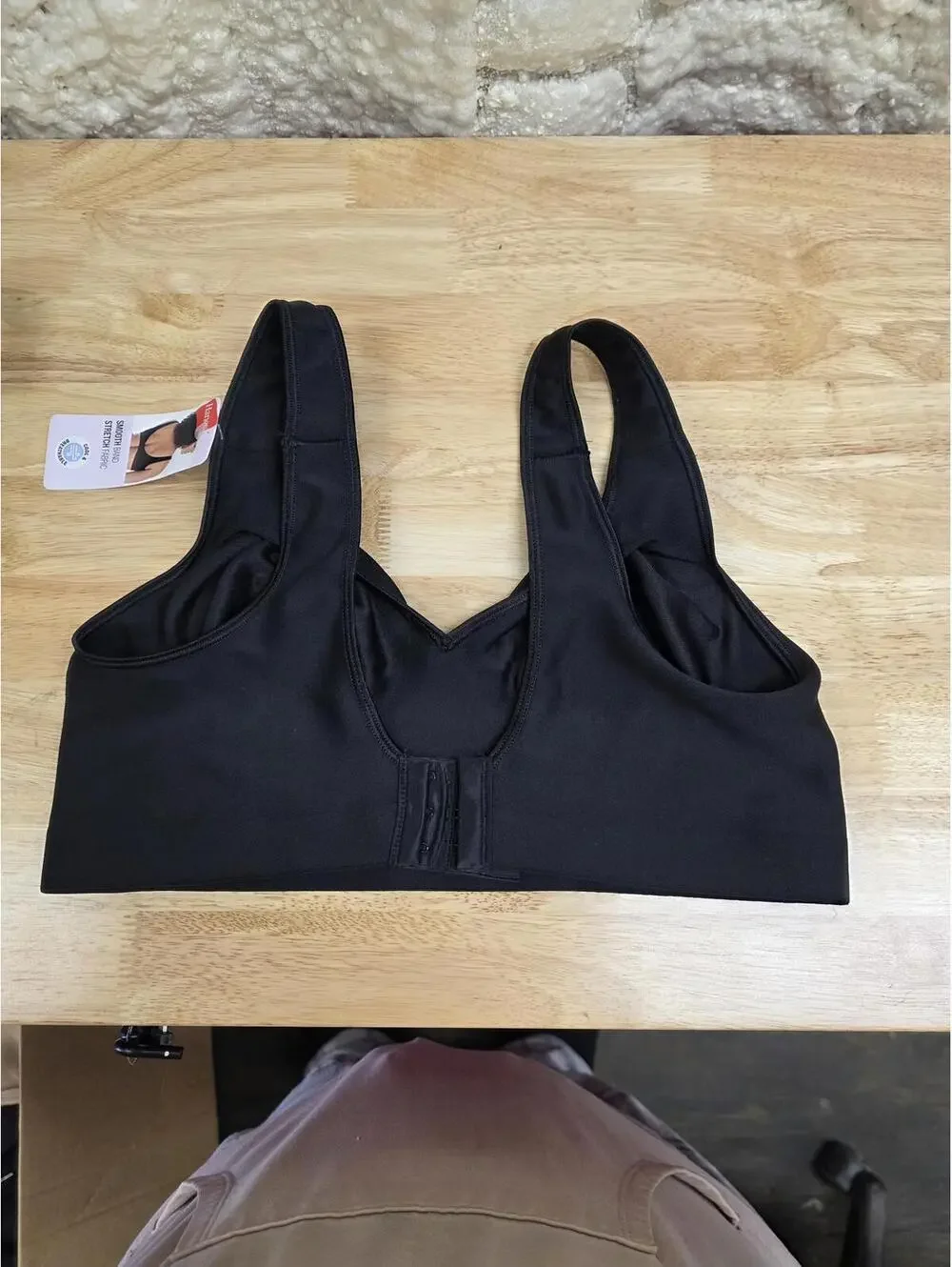 Hanes Women’s Smooth Comfort Wireless Bra Black X Large US
